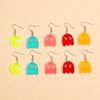 Set de aretes Pac man acrílico 5 pares