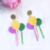 Aretes globos acrílico