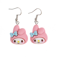 Aretes Sanrio, Kuromi, Melody, Cinnamoroll - Pink - Joyería, accesorios y material para bisutería 