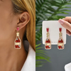 Aretes botella de vino incrustación
