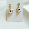 Astronautas aretes Poste de plata .925