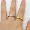 Anillo antiestres dorado y plateado