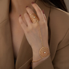 Pulsera con anillo dorada