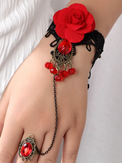Pulsera gótica con anillo ajustable - comprar en línea