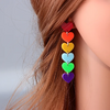 Aretes corazones de colores