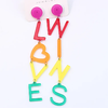 Aretes largos love wins arcoiris
