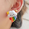 Aretes arcoiris arcilla