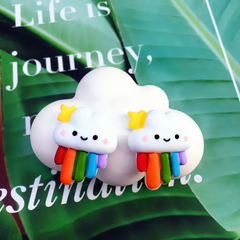 Aretes arcoiris arcilla - comprar en línea