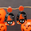 Calavera y sombrero poste de plata .925