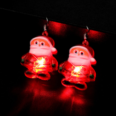 Santa Claus con luz Aretes