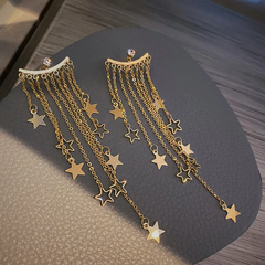 Estrellas cadena, poste de plata .925