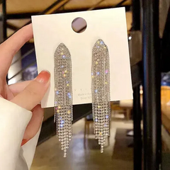 Aretes largos dorado y plateado, poste de plata .925 en internet