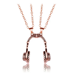 Collar audífonos con imán para parejas, amigas