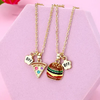 Collar pizza y hamburguesa mejores amigas, bff