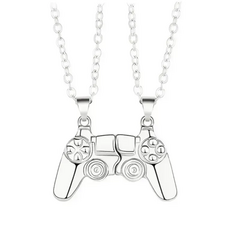 Collares para pareja gamer, joystick imantados