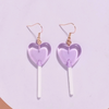 Paleta corazón lila