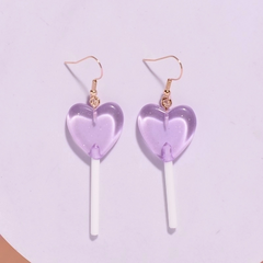 Paleta corazón lila