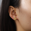 Aretes nudo de bruja, acero inoxidable