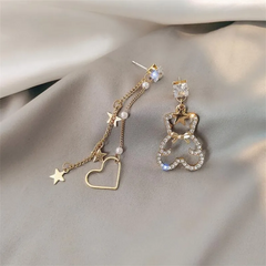 Osito y estrellas, poste de plata .925 - comprar en línea