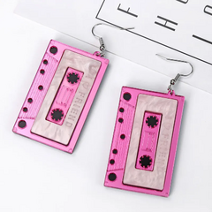 Cassette rosa aretes