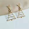 Árbol navidad dorado plano