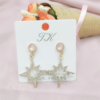 Aretes estrellas Poste de plata .925