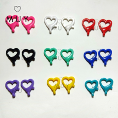 Broche perico corazón 1 par