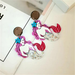 Aretes sirenas, unicornios Poste de plata .925 en internet