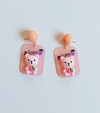 Aretes osito rosa