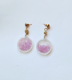 Aretes lila acrílico