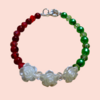 Pulsera tricolor rosas perla