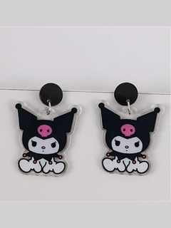 Aretes Kuromi poste de plata .925