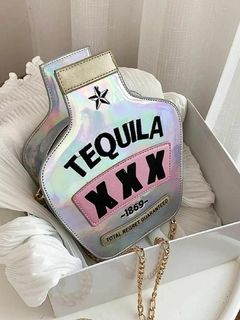 Bolsa botella tequila crossbody - Pink - Joyería, accesorios y material para bisutería 