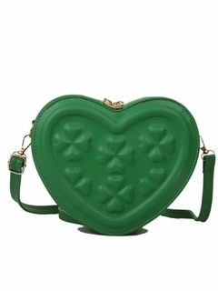 Bolso corazón con tréboles crossbody - Pink - Joyería, accesorios y material para bisutería 