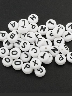 Letra luneta blanca/negro