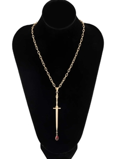 Collar dije espada con cadena - comprar en línea