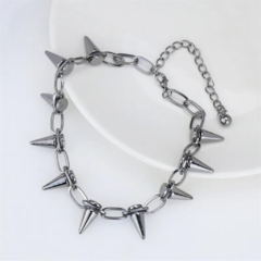 Choker picos plateado - comprar en línea