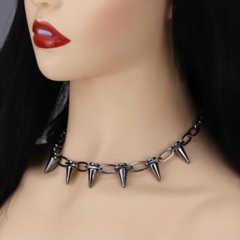 Choker picos plateado
