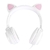 Fone De Ouvido Headset Vinik Kitty Ear - Orelha De Gato Branco Com Microfone Cabo 1.2m Plug P2 Estereo P3 na internet