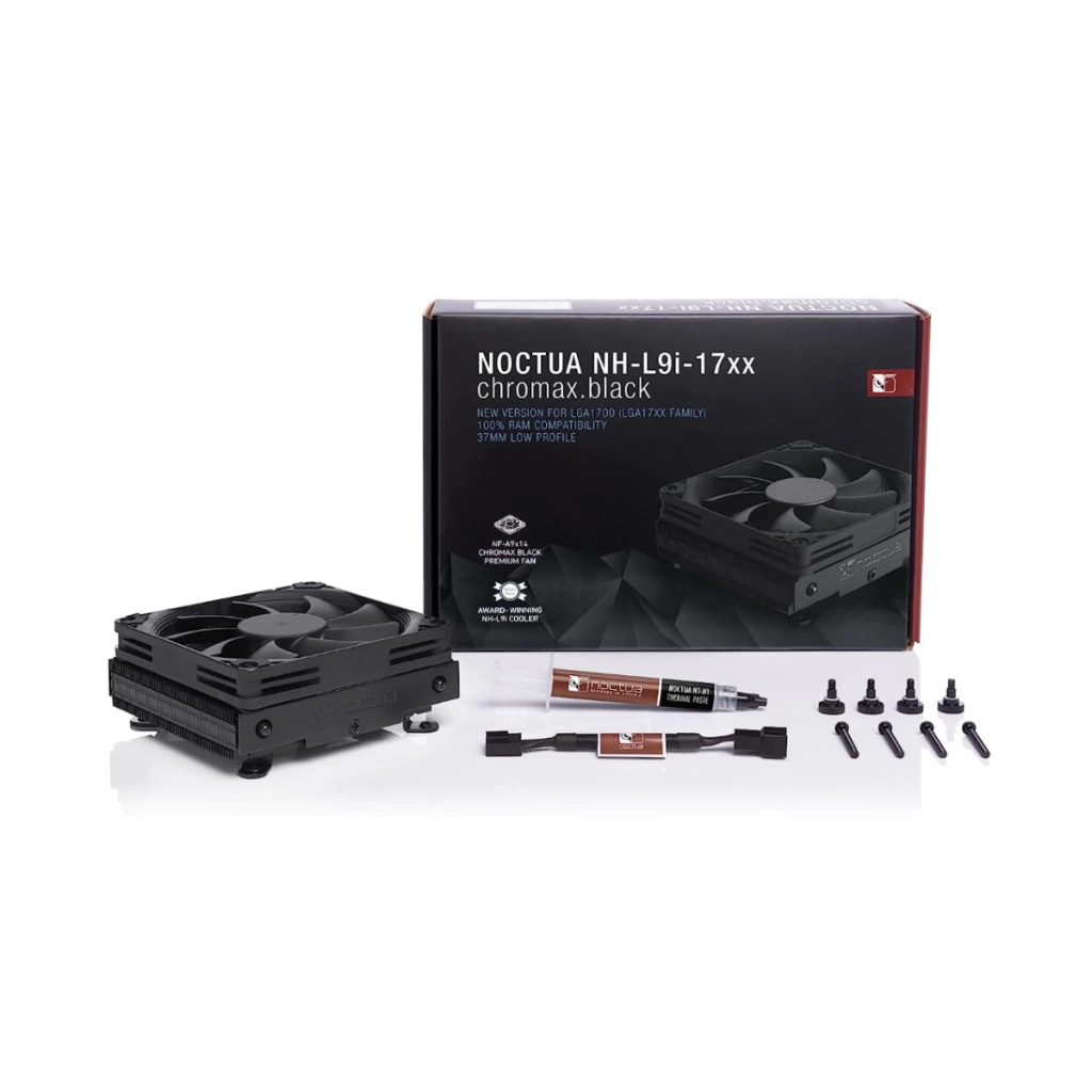 Noctua NH-L9i-17xx chromax.black, Disipador de CPU de 92 mm y Bajo Perfil (Negro)