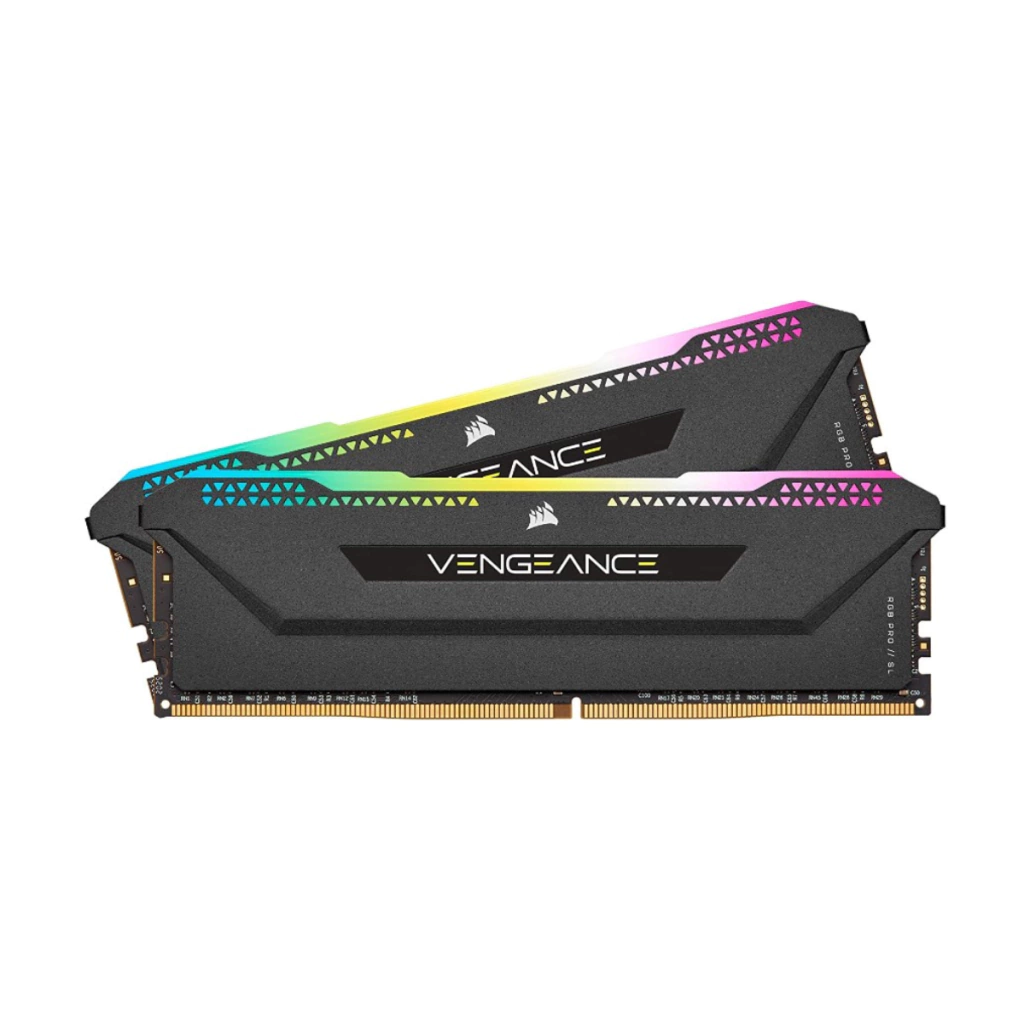 Corsair Vengeance RGB Pro SL 16GB (2x8GB) DDR4 3200 (PC4-25600) C16 Memoria de computadora - Negro (CMH16GX4M2E3200C16)