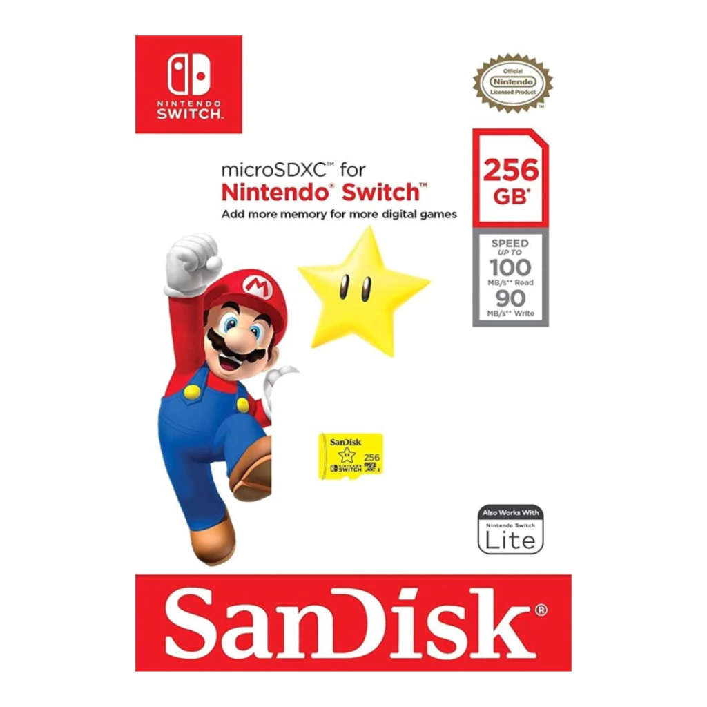 SanDisk Switch Micro SDXC de 256 GB SDSQXAO-256G Super Mario Star