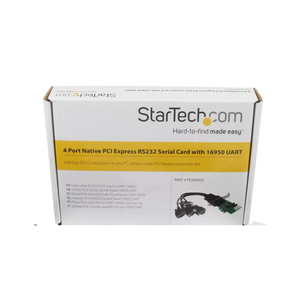 StarTech PEX4S553B Tarjeta Adaptadora PCI Express PCIe de 4 Puertos