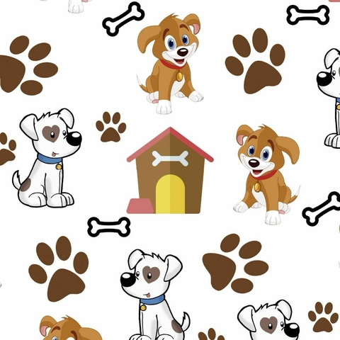 Scrub Cães Casinha Branco (MICROFIBRA)