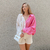 Blusa Feminina Casual Bicolor na internet