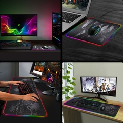 MOUSEPAD GAMER COM LED IMPERMEÁVEL