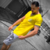 camiseta-basica-gola-v-amarela-masculina