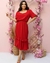 Ref. 131 - Vestido reto c/ babado no Crepe Duna