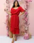 Ref. 131 - Vestido reto c/ babado no Crepe Duna