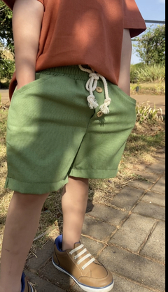 Short Mauricinho Linho Verde - comprar online
